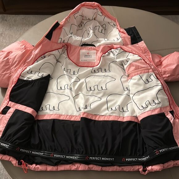 Perfect Moment Kids Super Mojo Pink Puffer Jacket with Hood. Size 14. - Picture 7 of 8